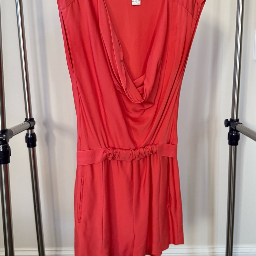 Diane Von Furstenberg Coral Silk Blend Top